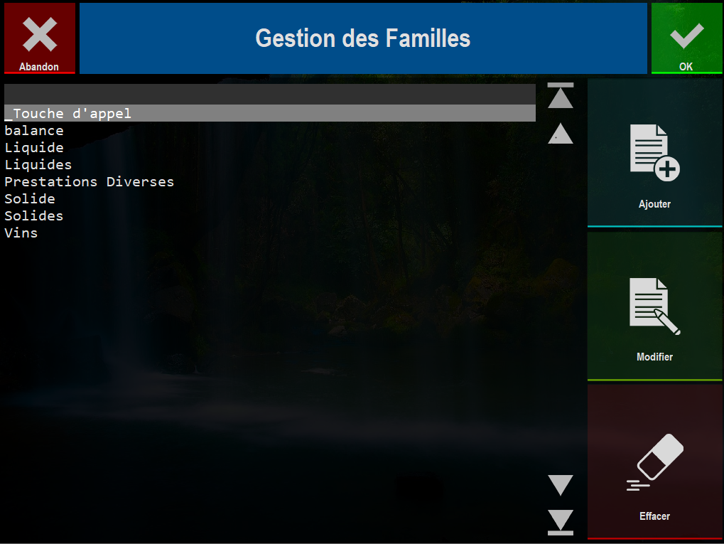 Gestion des familles