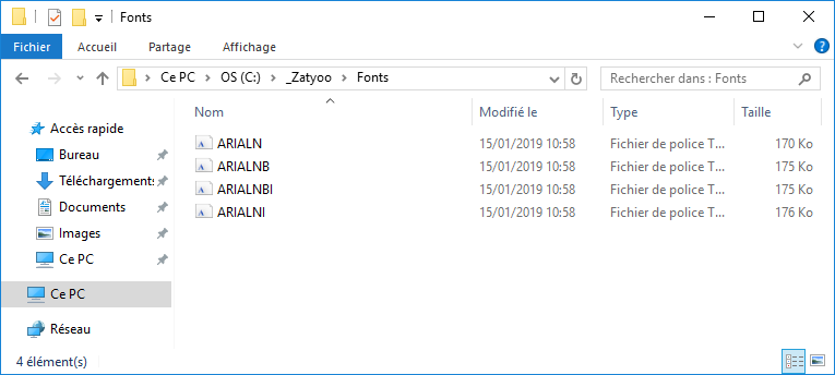 fichier du dossier fonts