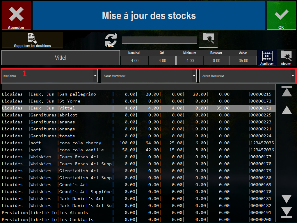 gestion des fournisseurs