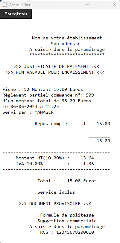 Documentation logiciel de caisse Zatyoo Les diff rents justificatifs