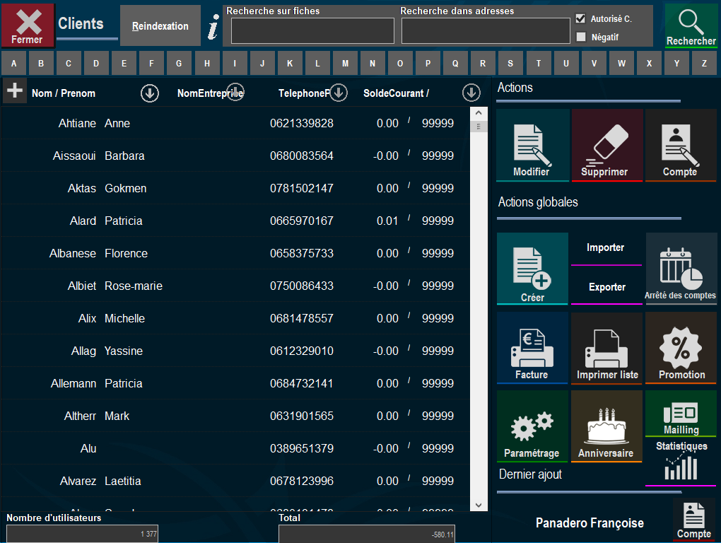 Fichier clients Zatyoo