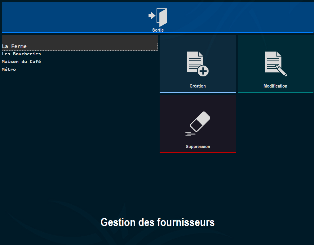 Gestion des fournisseurs